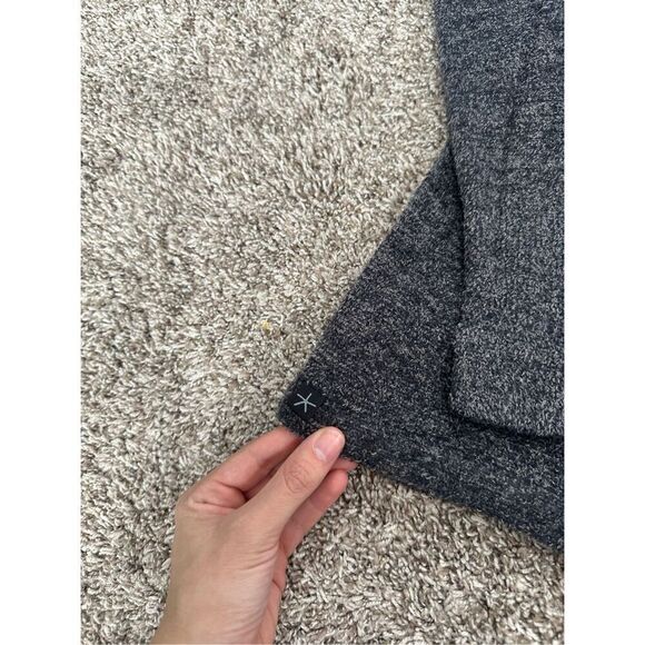 Barefoot Dreams Cozy Chic Lite Pebble Beach Pullover Hoodie Gray/Blue XL Soft - Picture 13 of 15